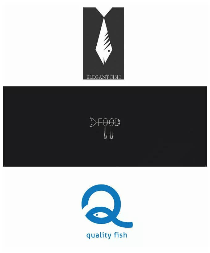 以鱼为元素的logo设计，新年必备