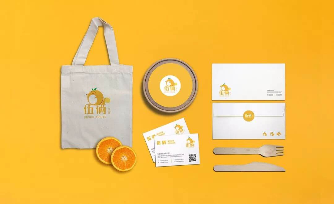 【LOGO设计案例】精品水果店-伍俩果铺