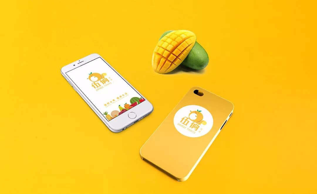 【LOGO设计案例】精品水果店-伍俩果铺