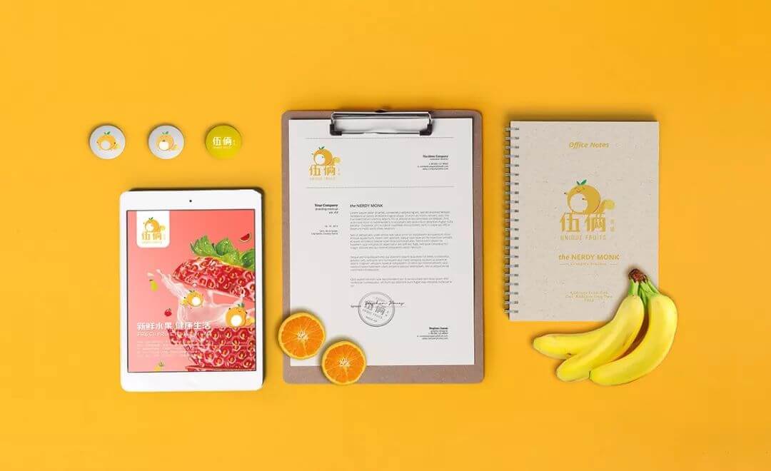 【LOGO设计案例】精品水果店-伍俩果铺