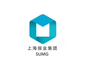 上海报业集团标志LOGO设计,由报纸折叠演绎