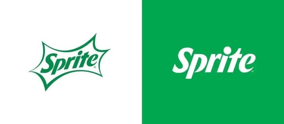 雪碧LOGO新升级,标志设计变得更加简洁